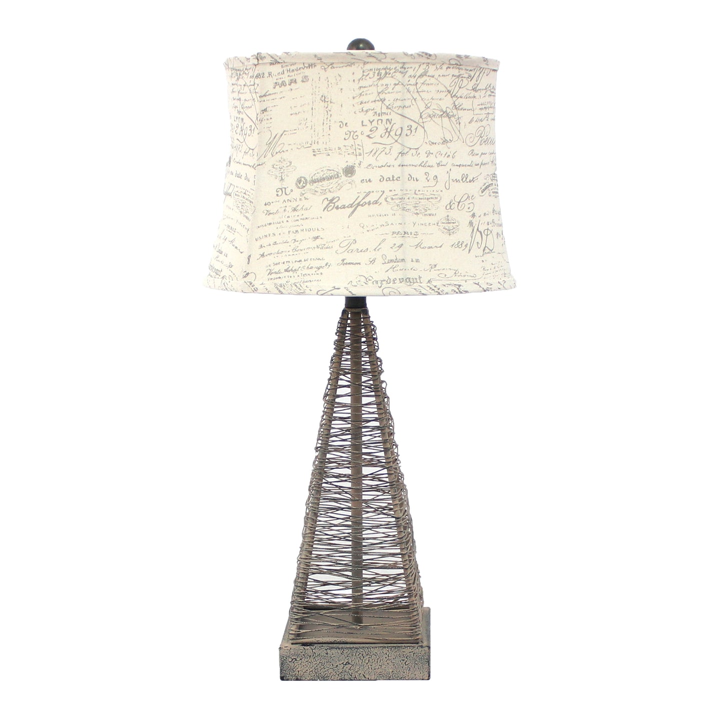 Tan Industrial Metal With Gentle Linen Shade - Table Lamp By Homeroots | Table Lamps | Modishstore