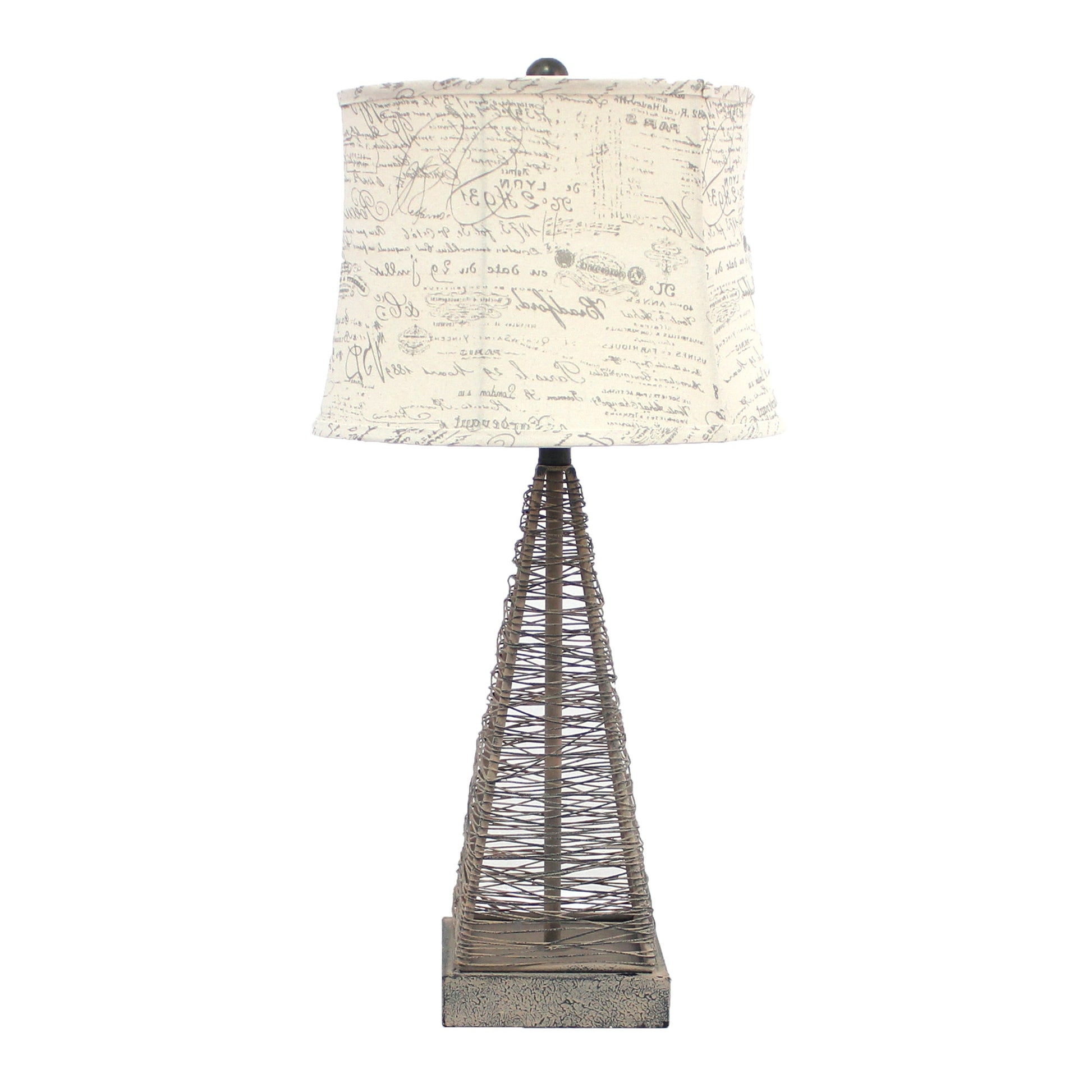 Tan Industrial Metal With Gentle Linen Shade - Table Lamp By Homeroots | Table Lamps | Modishstore - 2