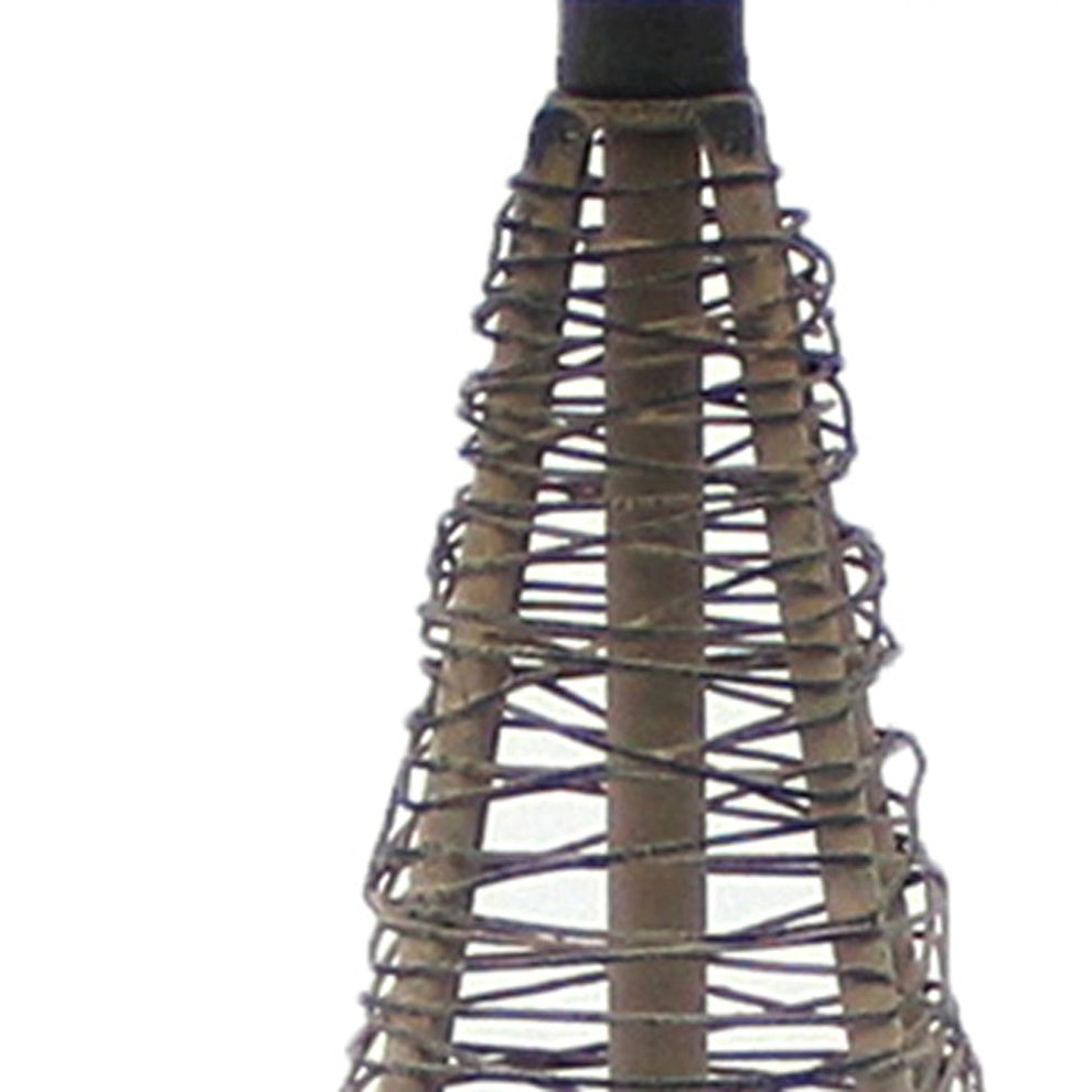 Tan Industrial Metal With Gentle Linen Shade - Table Lamp By Homeroots | Table Lamps | Modishstore - 4