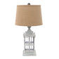 Gray Country Cottage Castle - Table Lamp By Homeroots