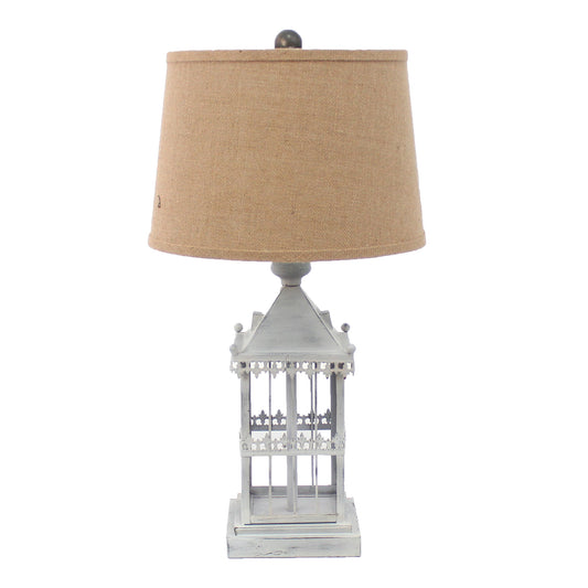 Gray Country Cottage Castle - Table Lamp By Homeroots | Table Lamps | Modishstore