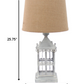 Gray Country Cottage Castle - Table Lamp By Homeroots
