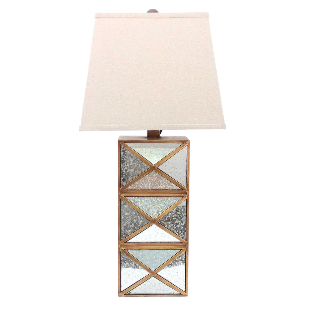 Gold Modern Illusionary Mirrored Base - Table Lamp By Homeroots | Table Lamps | Modishstore - 2
