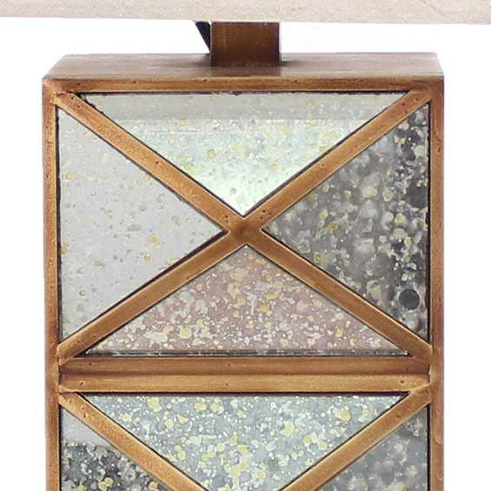 Gold Modern Illusionary Mirrored Base - Table Lamp By Homeroots | Table Lamps | Modishstore - 3