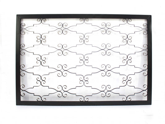 Black Wooden Framed Metal - Wall Decor By Homeroots | Wall Decor | Modishstore