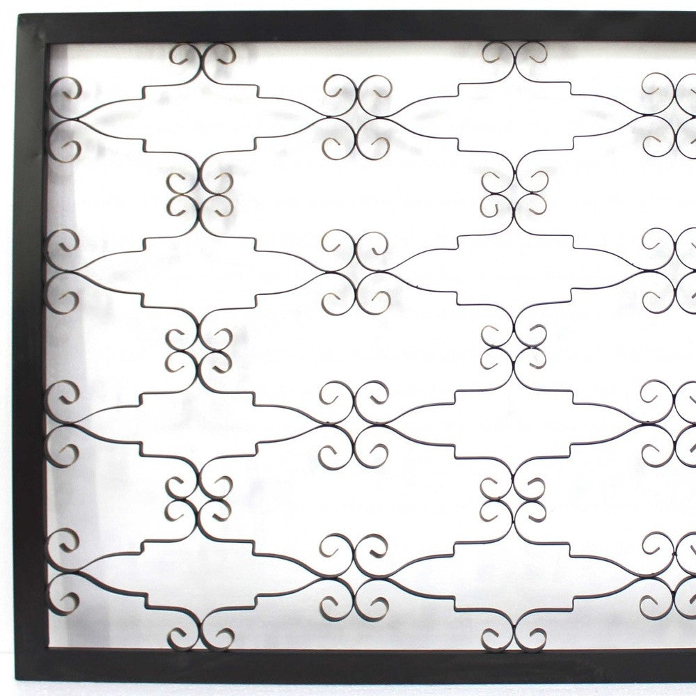 Black Wooden Framed Metal - Wall Decor By Homeroots | Wall Decor | Modishstore - 3