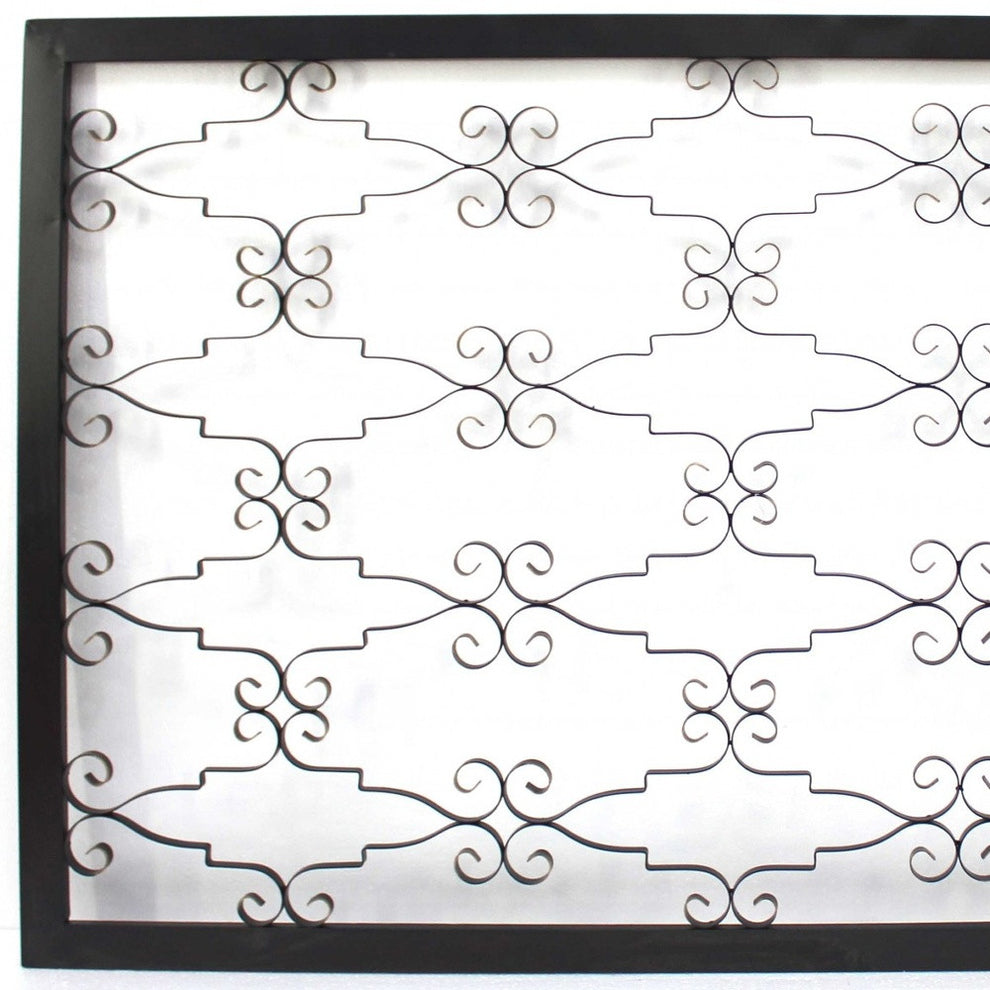 Black Wooden Framed Metal - Wall Decor By Homeroots | Wall Decor | Modishstore - 3