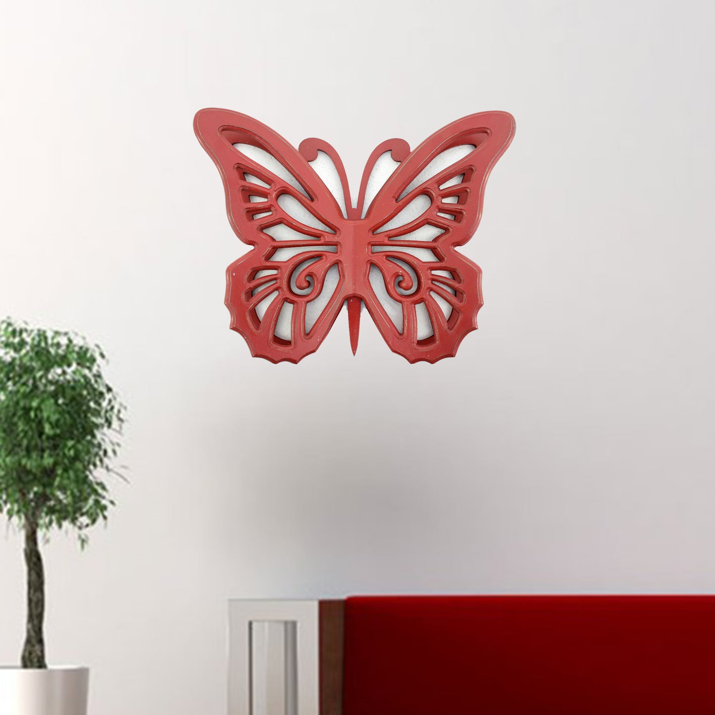Black Rustic Butterfly Wooden Wall Decor By Homeroots | Animals & Pets | Modishstore - 6