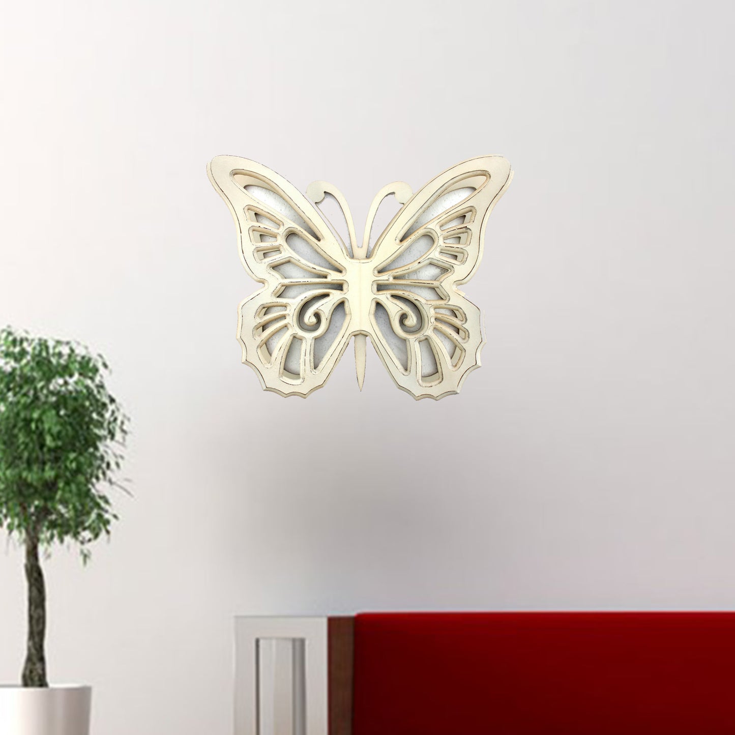 Black Rustic Butterfly Wooden Wall Decor By Homeroots | Animals & Pets | Modishstore - 8
