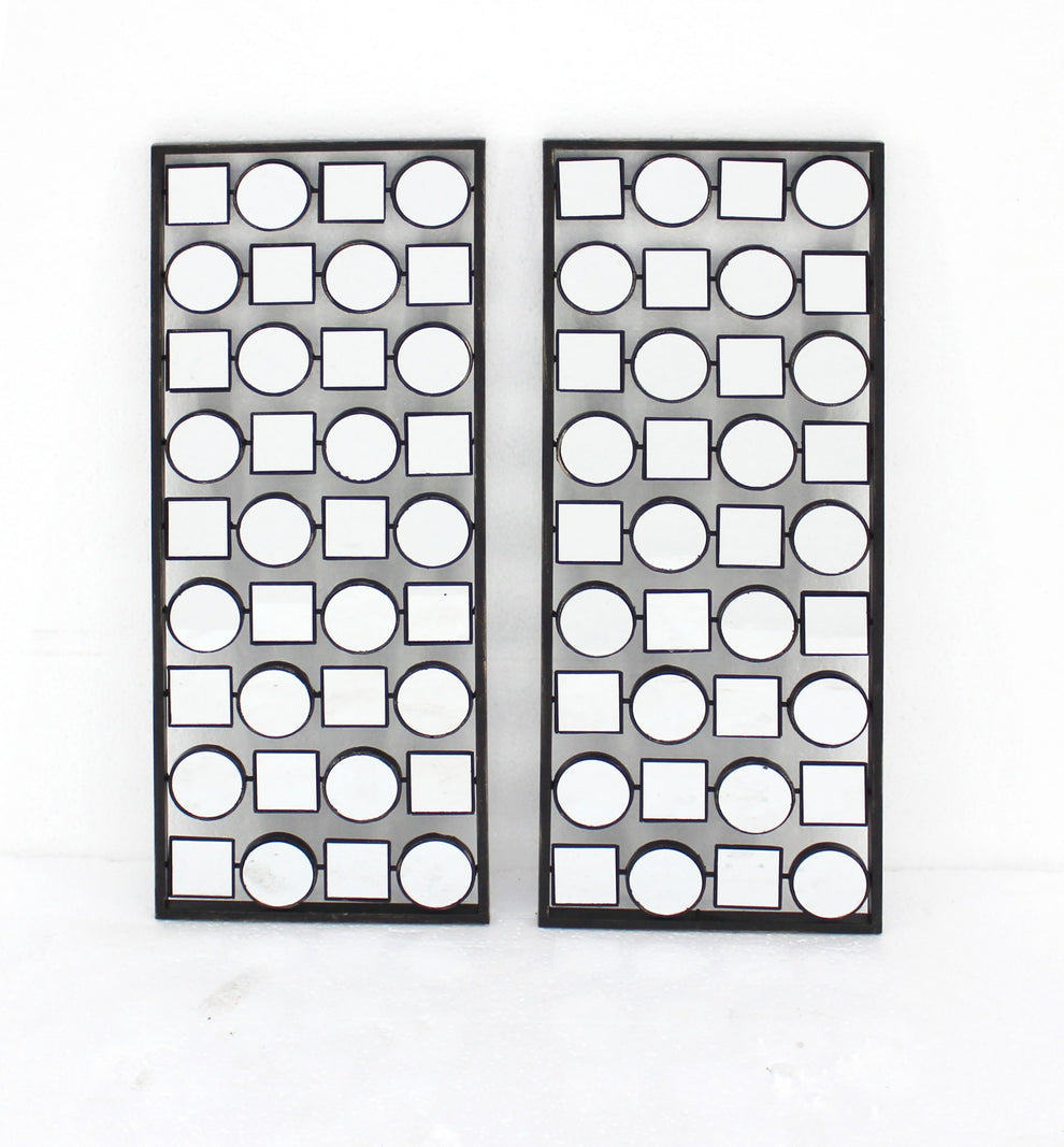 Dark Bronze Finish Mirrored Metal Wall Plaque Set By Homeroots | Wall Decor | Modishstore - 2