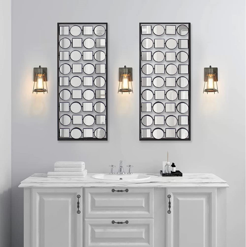 Dark Bronze Finish Mirrored Metal Wall Plaque Set By Homeroots | Wall Decor | Modishstore - 3