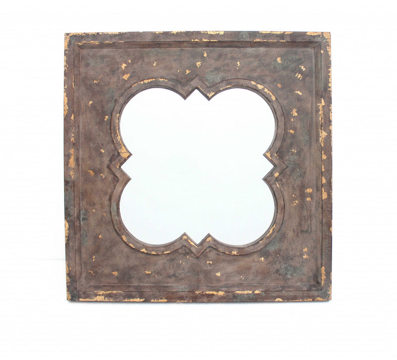 Bronze Vintage Cosmetic With Quadrate Frame - Wall Mirror By Homeroots | Mirrors | Modishstore