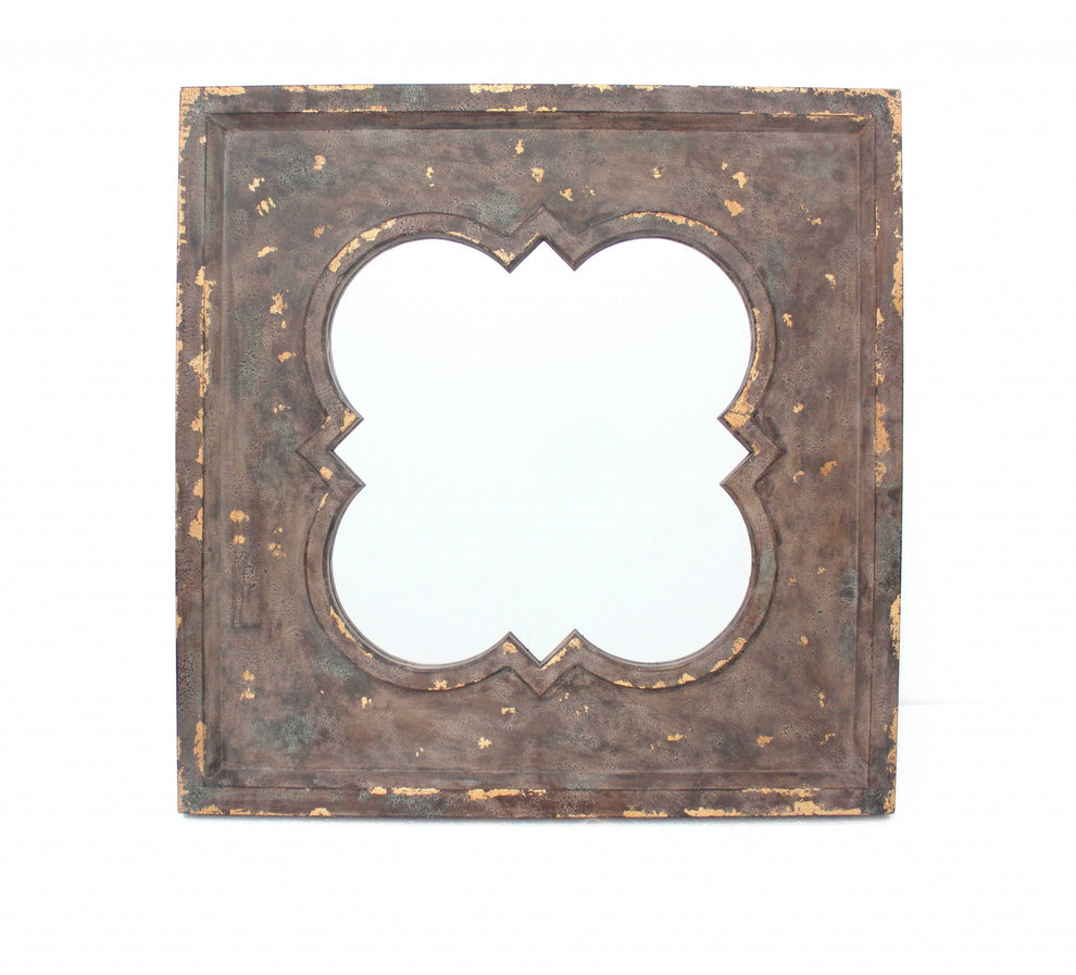 Bronze Vintage Cosmetic With Quadrate Frame - Wall Mirror By Homeroots | Mirrors | Modishstore - 3