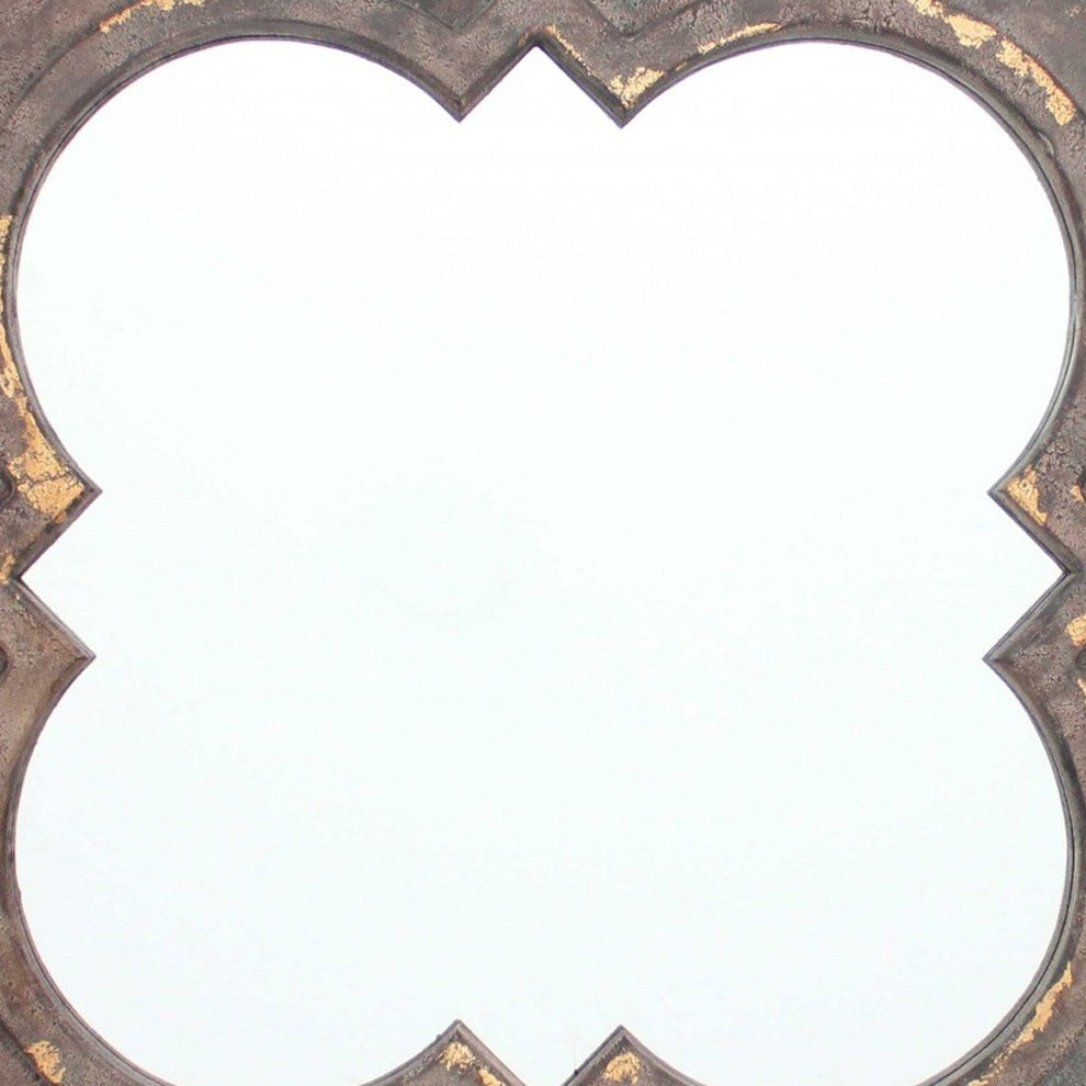 Bronze Vintage Cosmetic With Quadrate Frame - Wall Mirror By Homeroots | Mirrors | Modishstore - 4