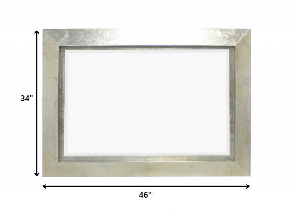 Silver Rectangular Cosmetic Mirror By Homeroots | Mirrors | Modishstore - 2