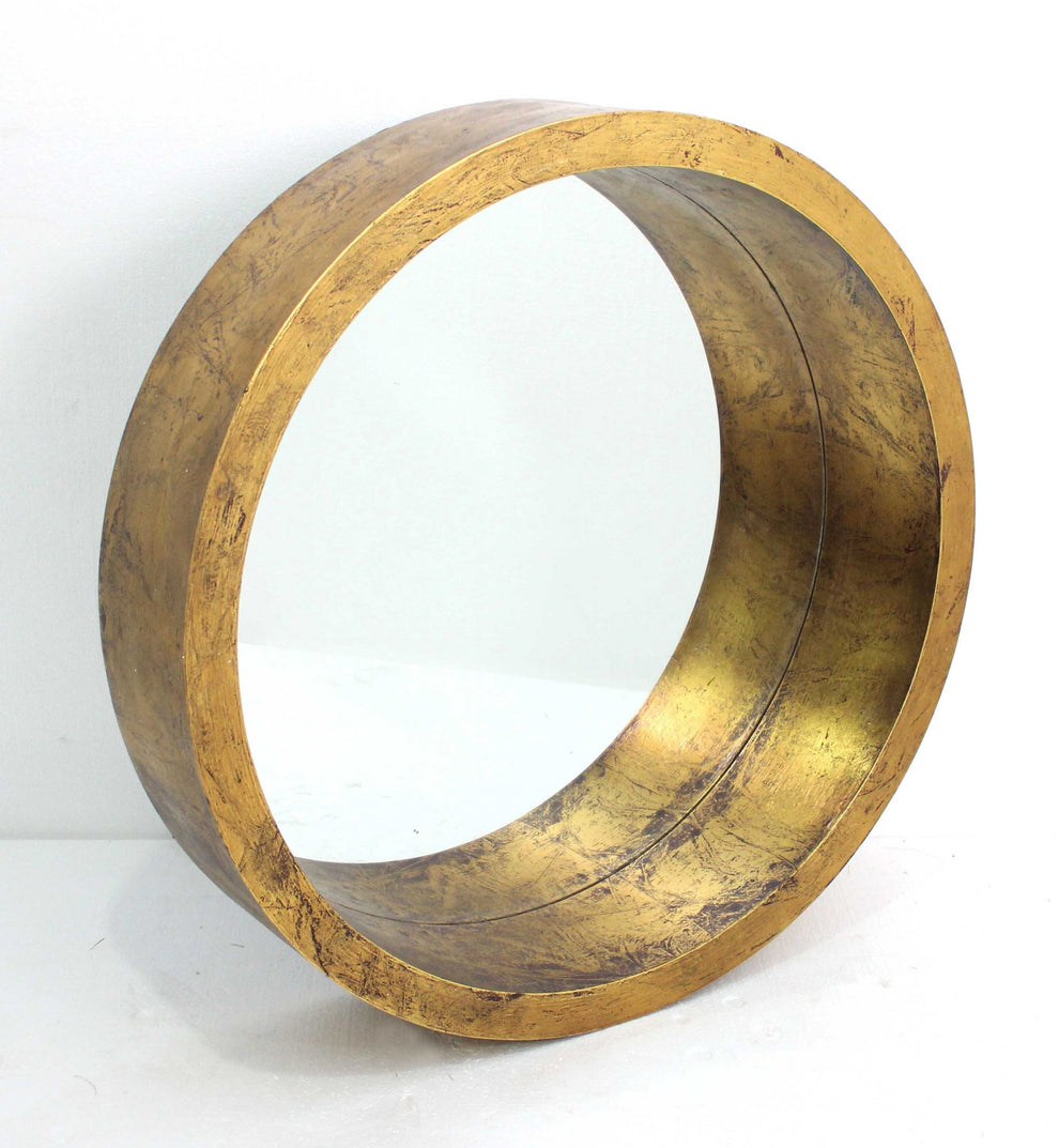 Gold Round Tray Shaped Cosmetic Mirror By Homeroots | Mirrors | Modishstore - 3