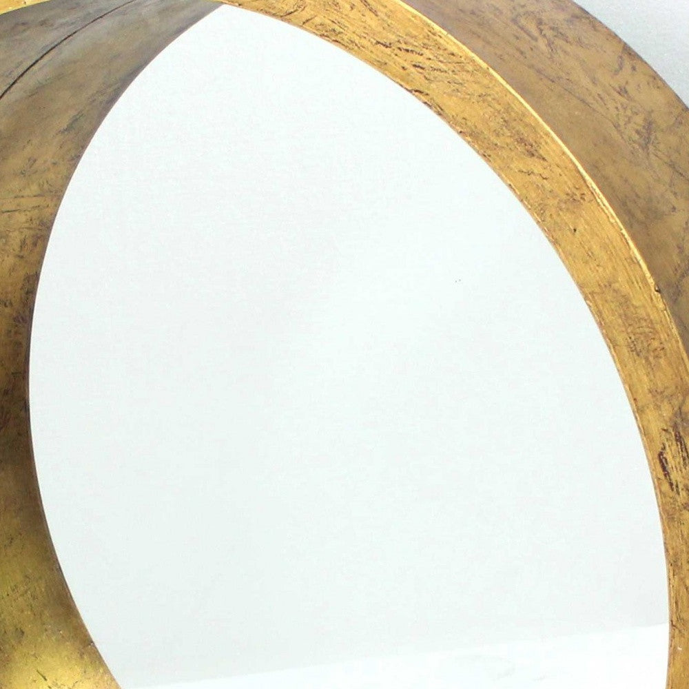 Gold Round Tray Shaped Cosmetic Mirror By Homeroots | Mirrors | Modishstore - 4