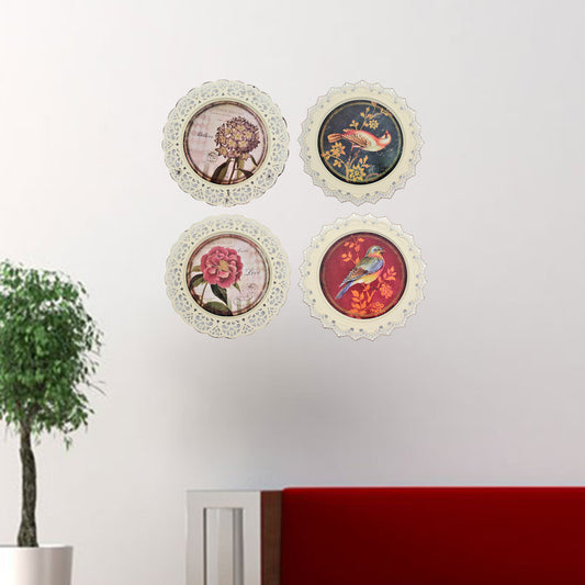 Multi-color Vintage Metal Plate - Wall Decor By Homeroots | Wall Decor | Modishstore