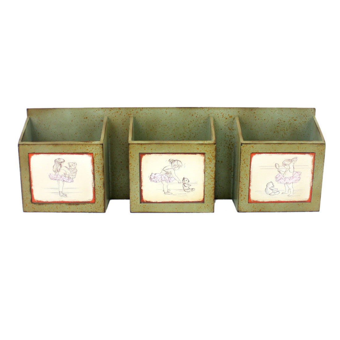 Green Rustic Horizontal - Newspaper & Magazine Rack By Homeroots | Hooks & Racks | Modishstore - 2