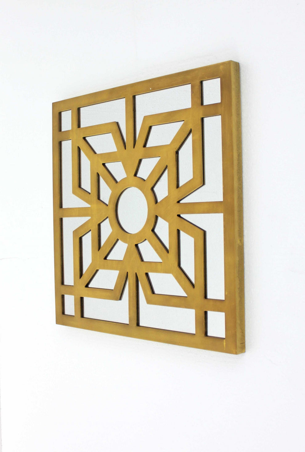 Blue Mirrored Square Wooden Wall Decor By Homeroots | Wall Decor | Modishstore - 3