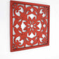 Red Vintage Floral - Wall Plaque By Homeroots | Wall Decor | Modishstore - 3