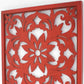 Red Vintage Floral - Wall Plaque By Homeroots | Wall Decor | Modishstore - 4