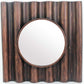 Bronze Panpipe-Like Wooden Cosmetic - Mirror By Homeroots | Mirrors | Modishstore - 4