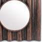 Bronze Panpipe-Like Wooden Cosmetic - Mirror By Homeroots | Mirrors | Modishstore - 5