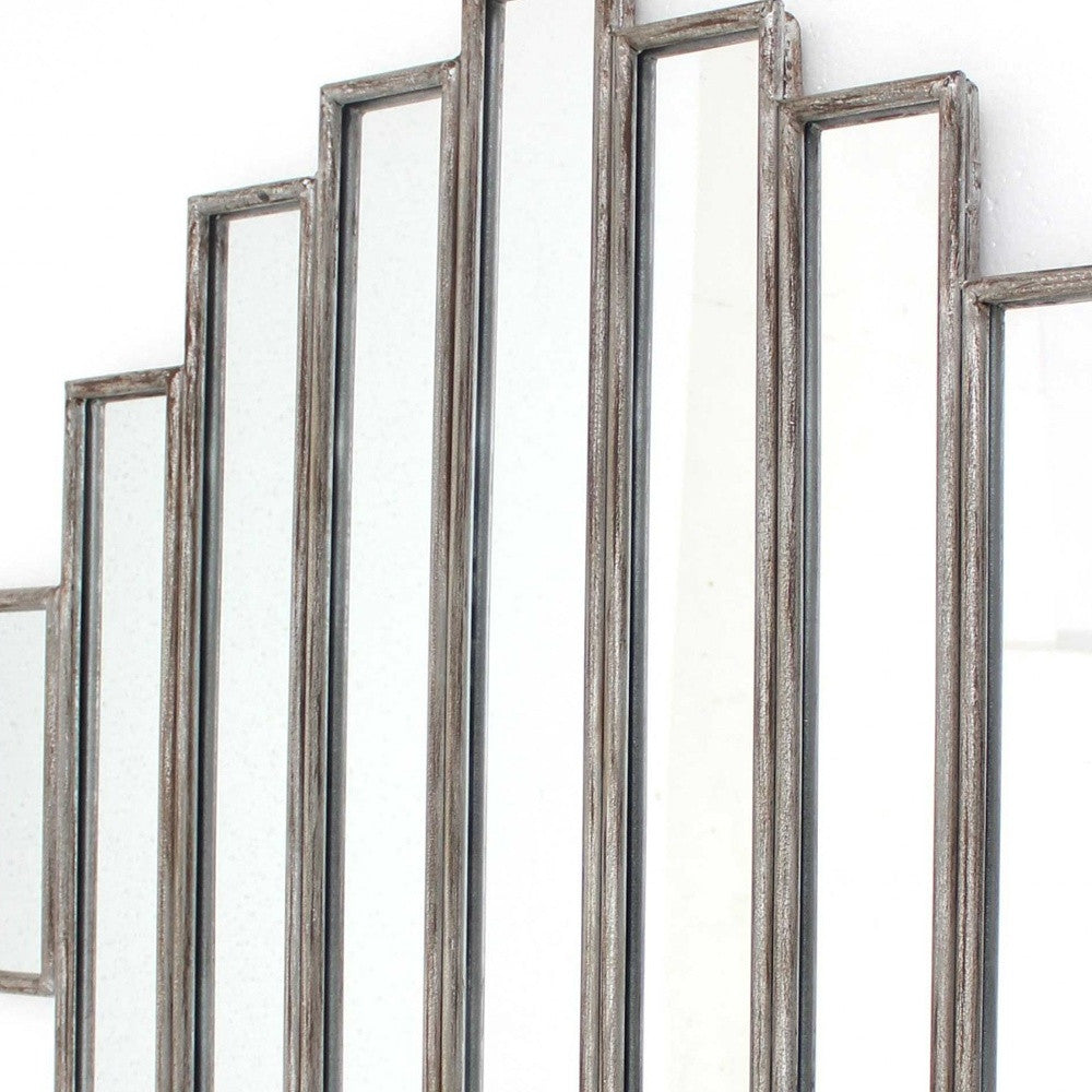 Silver Rustic Multi Mirrored Wall Sculpture By Homeroots | Wall Decor | Modishstore - 5