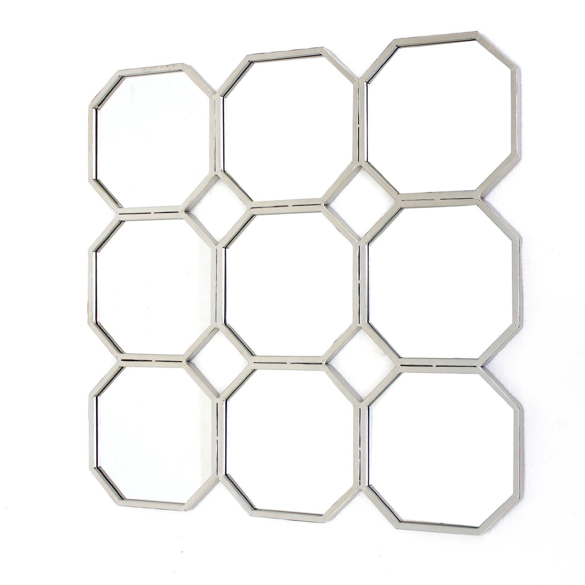 Silver Mirrored Metal - Wall Sculpture By Homeroots | Wall Decor | Modishstore