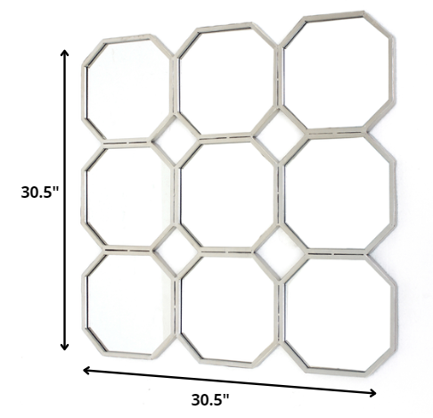 Silver Mirrored Metal - Wall Sculpture By Homeroots | Wall Decor | Modishstore - 2