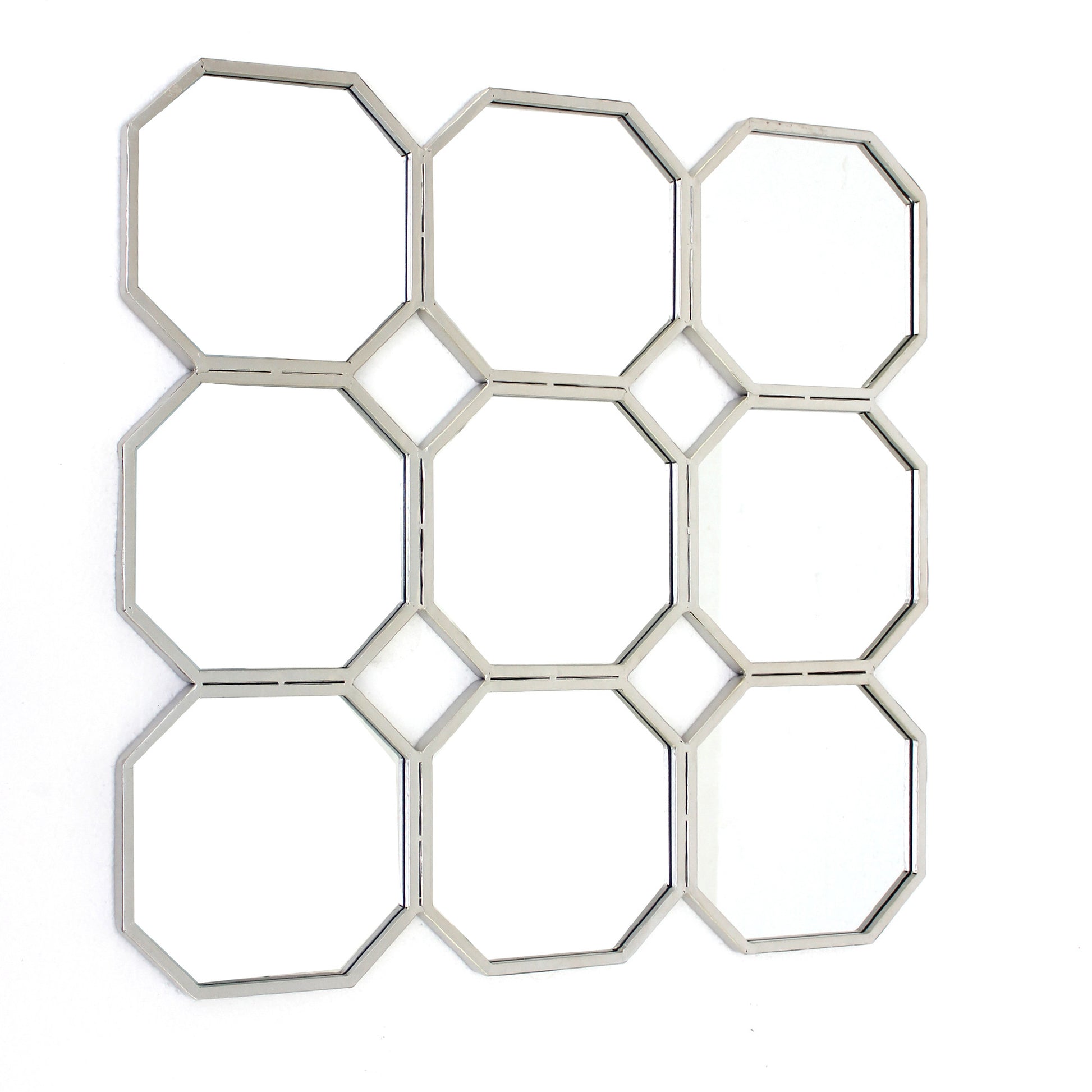 Silver Mirrored Metal - Wall Sculpture By Homeroots | Wall Decor | Modishstore - 3