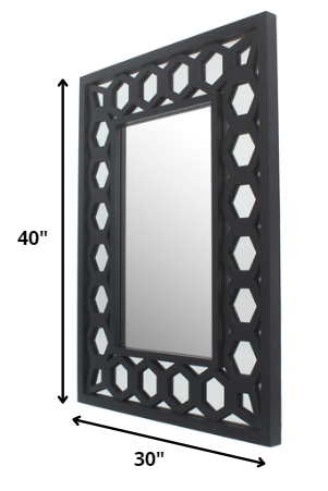 Black Vintage Dressing - Mirror By Homeroots | Mirrors | Modishstore - 2