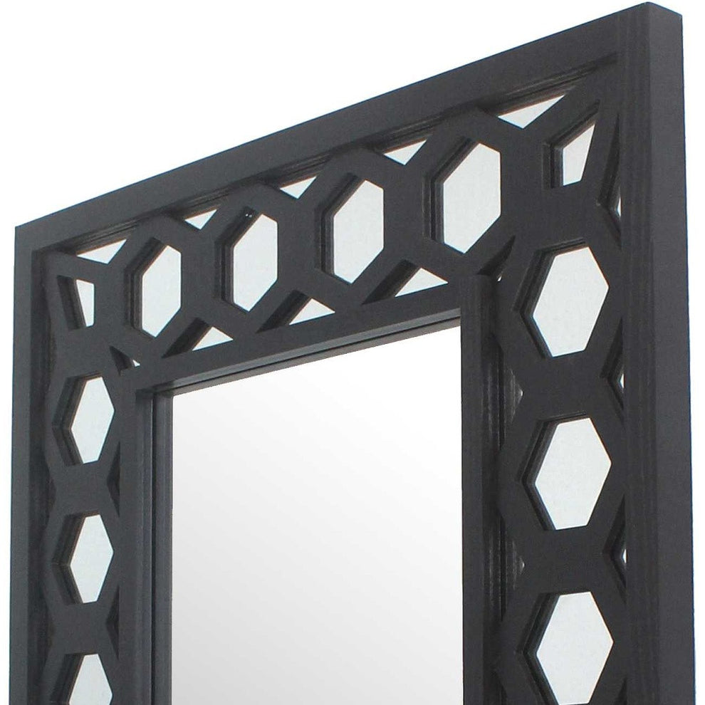 Black Vintage Dressing - Mirror By Homeroots | Mirrors | Modishstore - 4