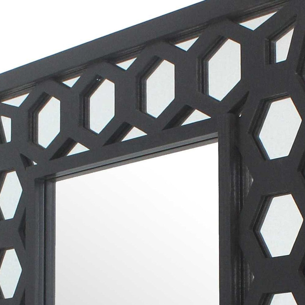 Black Vintage Dressing - Mirror By Homeroots | Mirrors | Modishstore - 5