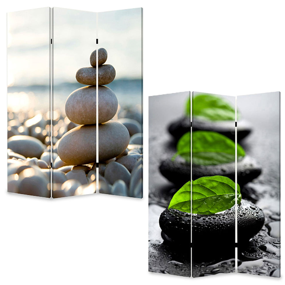 Multi Color Wood Canvas Spa Screen By Homeroots | Room Dividers | Modishstore - 3