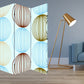 Multi Color Wood Canvas Sphere Screen By Homeroots | Room Dividers | Modishstore - 2