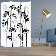 Multi Color Wood Canvas Bamboo Leaf Screen By Homeroots