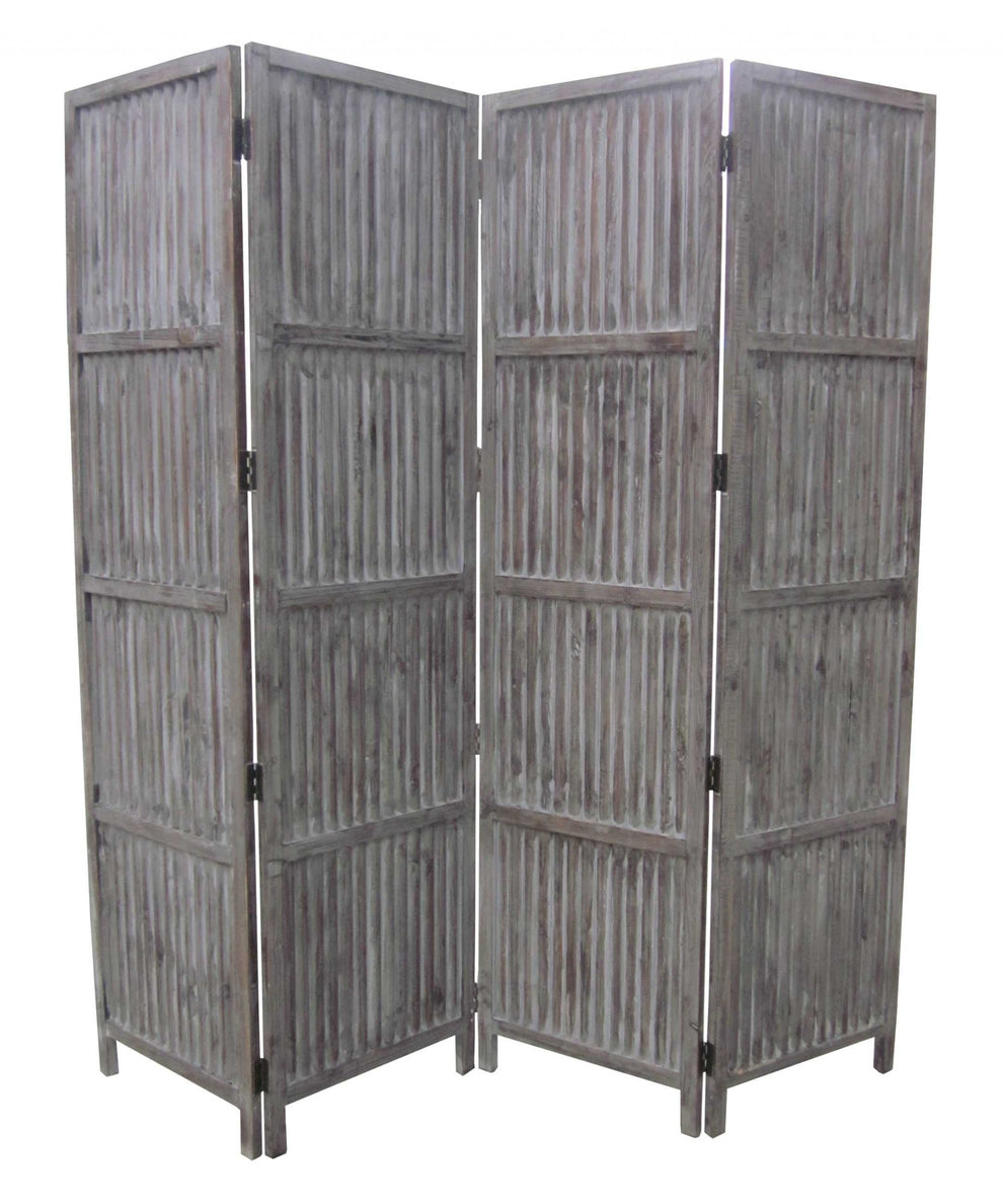 Brown Wood Screen By Homeroots - 274643 | Room Dividers | Modishstore - 2
