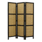 Dark Brown and Natural Willow 3 Panel Room Divider Screen By Homeroots | Room Dividers | Modishstore
