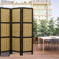 Dark Brown and Natural Willow 3 Panel Room Divider Screen By Homeroots | Room Dividers | Modishstore - 4