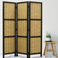 Dark Brown and Natural Willow 3 Panel Room Divider Screen By Homeroots | Room Dividers | Modishstore - 5