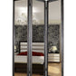 Black Glass & Wood Mirror Screen By Homeroots - 274676 | Room Dividers | Modishstore