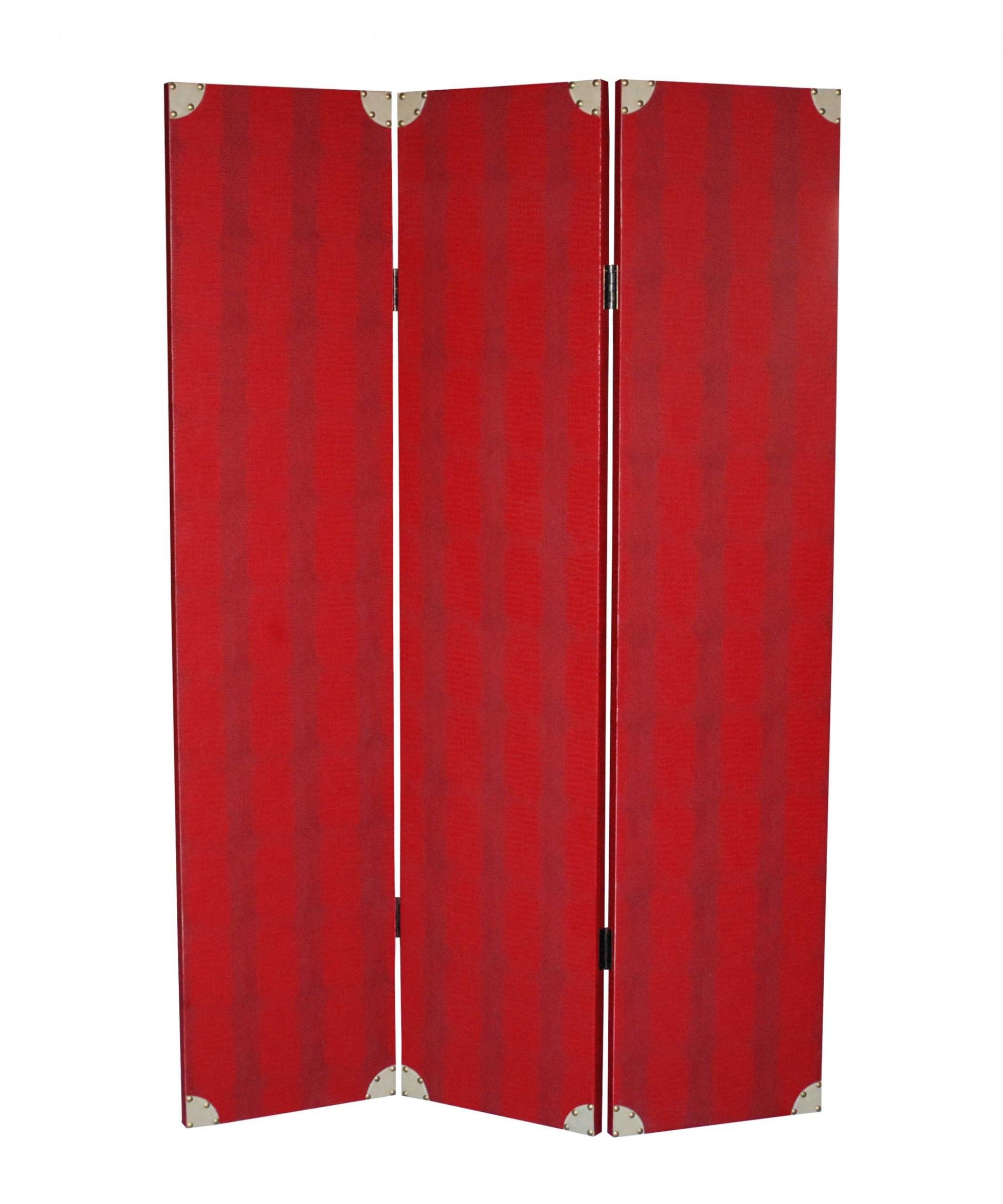 Red Wood Screen By Homeroots - 274691 | Room Dividers | Modishstore - 2