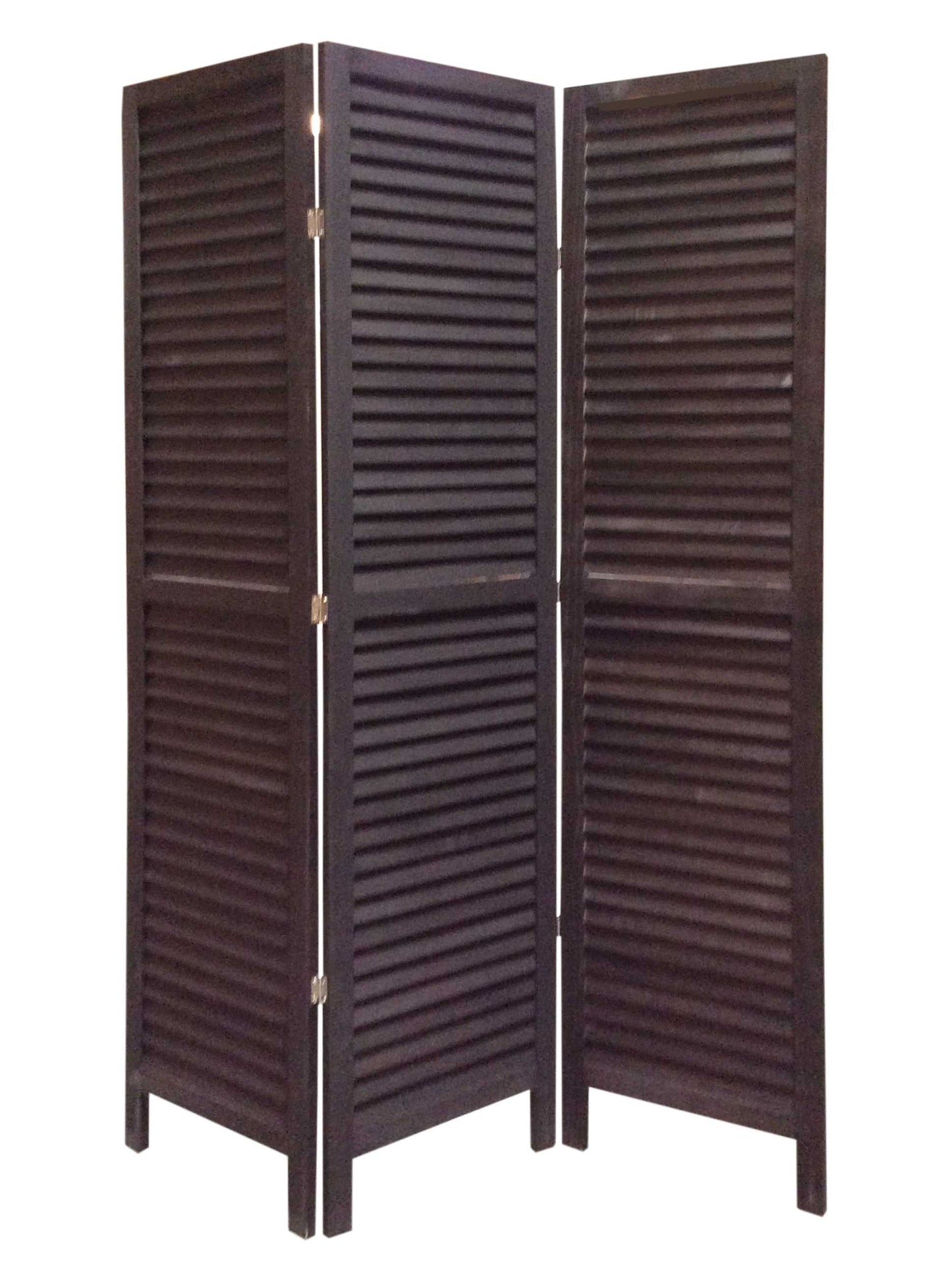 Black Wood Shutter - Screen By Homeroots | Room Dividers | Modishstore