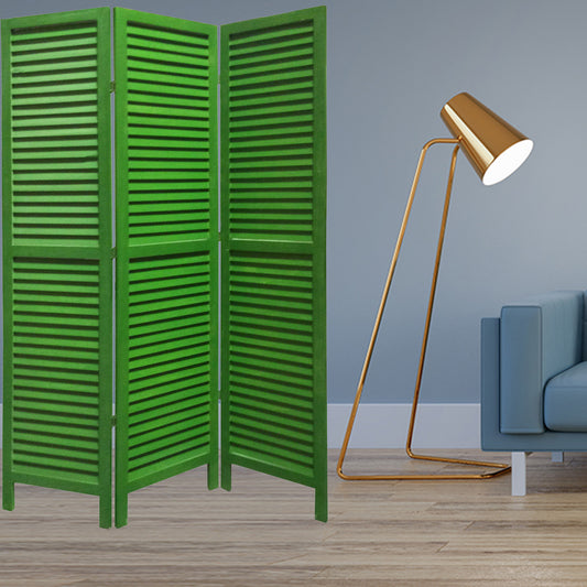 Green Wood Shutter -Screen By Homeroots | Room Dividers | Modishstore - 2