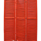 Red Wood Shutter -Screen By Homeroots | Room Dividers | Modishstore - 2
