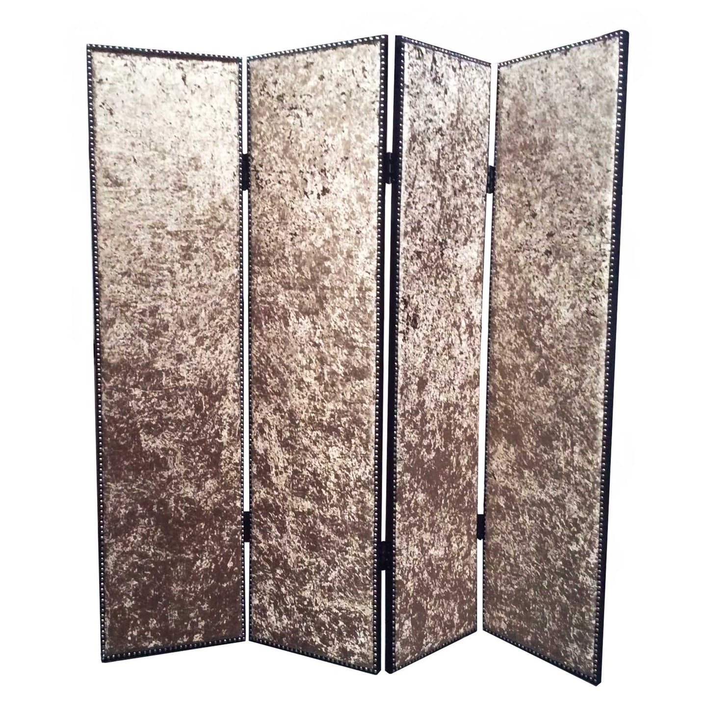 Bronze Wood & Fabric Screen By Homeroots - 274721 | Room Dividers | Modishstore - 3