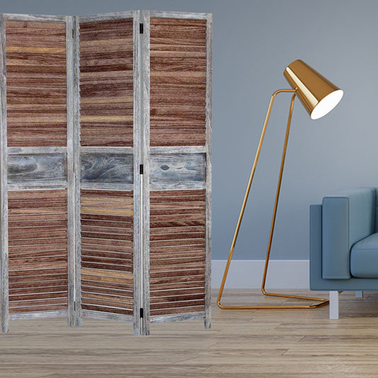 Brown Wood Screen By Homeroots - 274727 | Room Dividers | Modishstore - 2