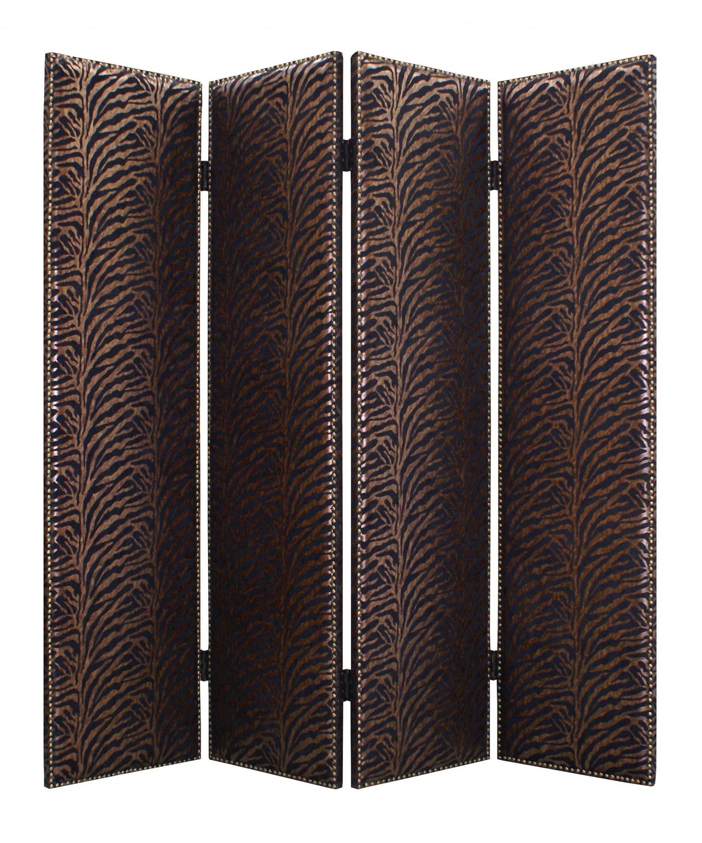 Bronze Wood & Fabric Screen By Homeroots - 274732 | Room Dividers | Modishstore